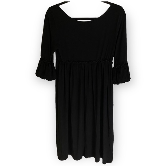 NWOT Max Studio Black Stretch All Season Vintage Empire Dress Size Small - Picture 2 of 13